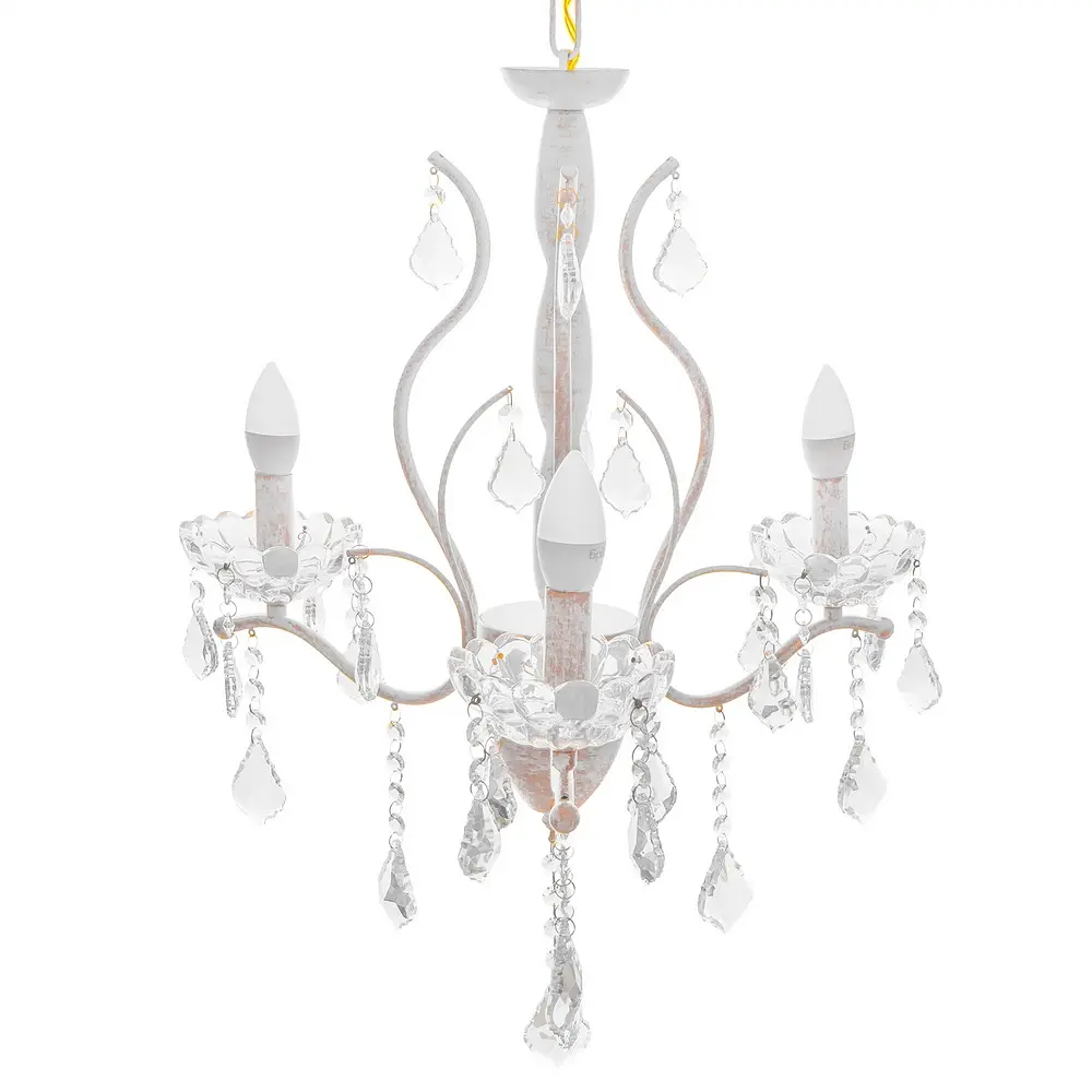 Люстра свеча Brille подвесная хрустальная E14 40W WH (BCL-678S/3) - фото 7