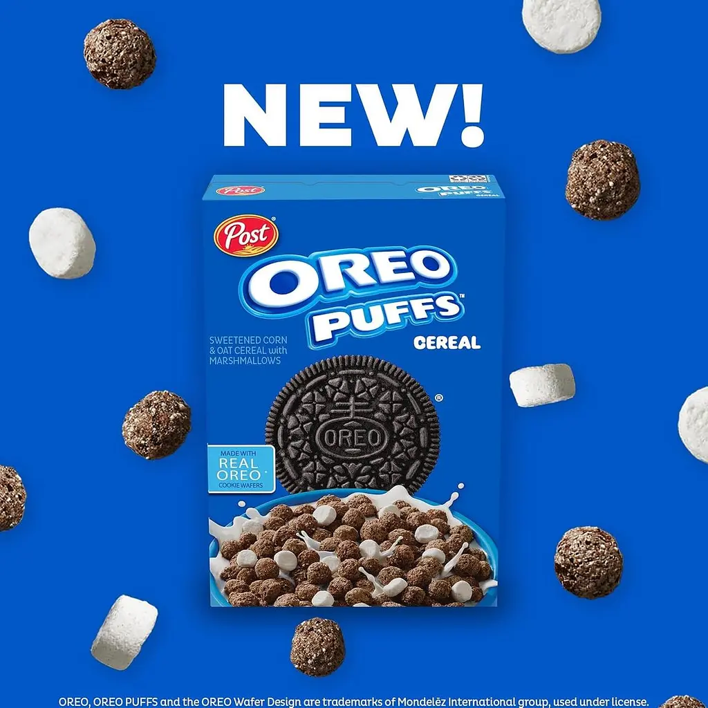 Сухий сніданок Post Oreo Puff Chocolate Breakfast Cereal 283г - фото 2