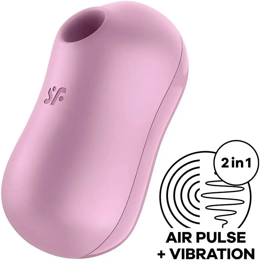 Вакуумний стимулятор із вібрацією Satisfyer Cotton Candy Lilac - фото 2