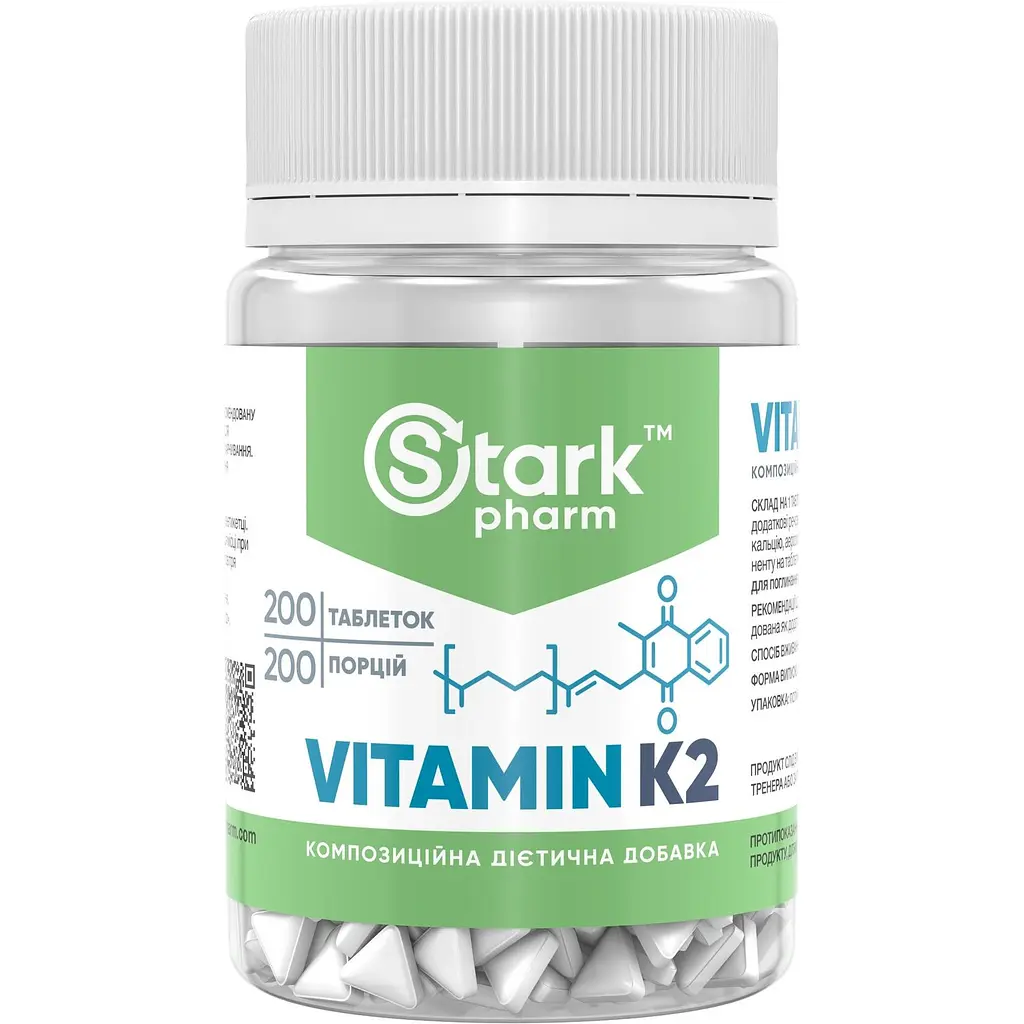 Харчова добавка Stark Pharm Vitamin K2, 200 таблеток - фото 1