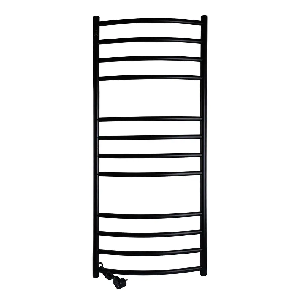Рушникосушарка UNIO LDE EL 1200-500-12 BLK Драбинка Дуга Еліт чорна (21554)