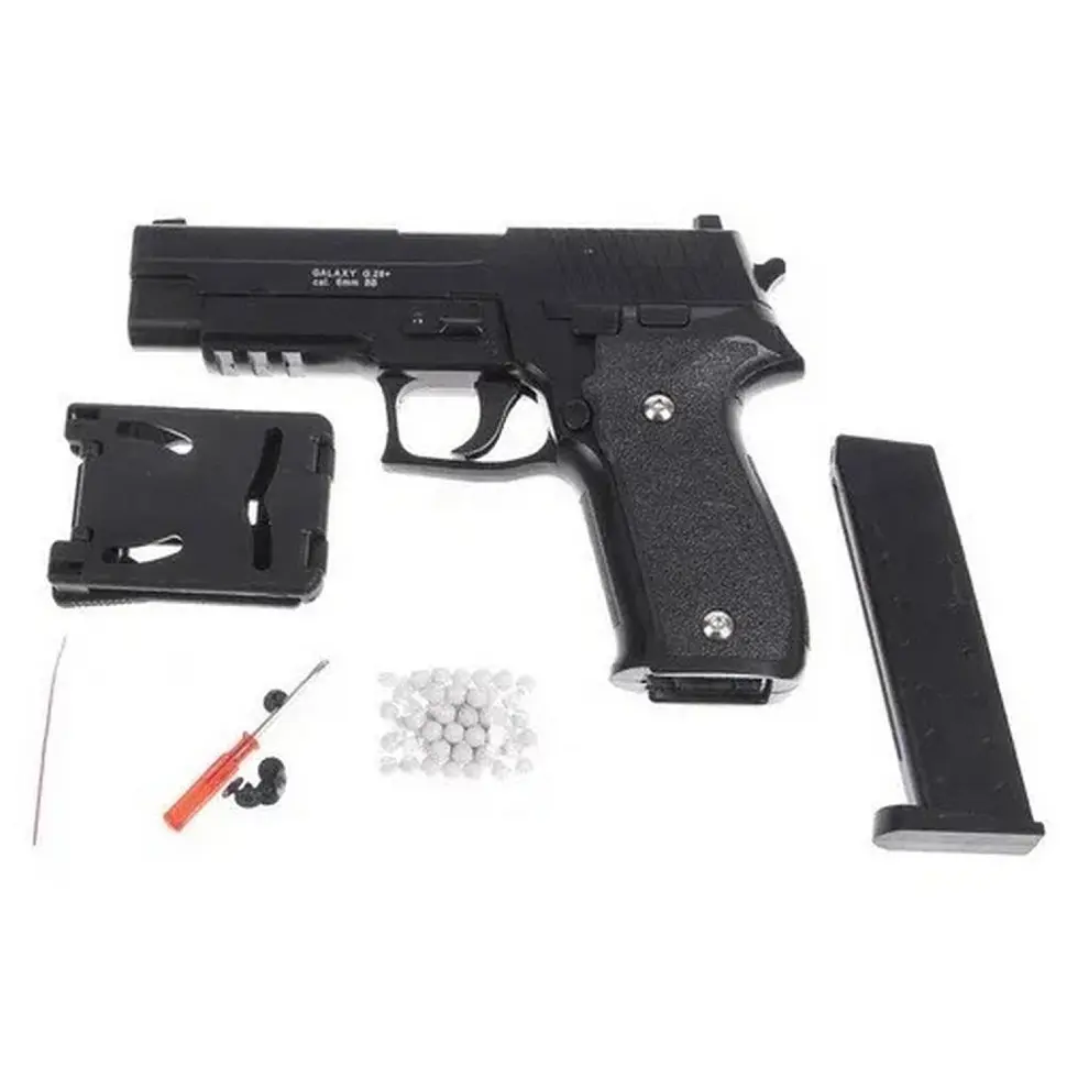 Дитячий пістолет на кульках "Sig Sauer 226" Galaxy G26+ чорний з кобурою - фото 2