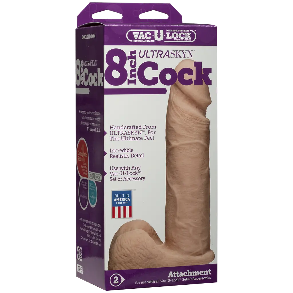 Фалоімітатор Doc Johnson Vac-U-Lock 8 Inch ULTRASKYN - фото 4