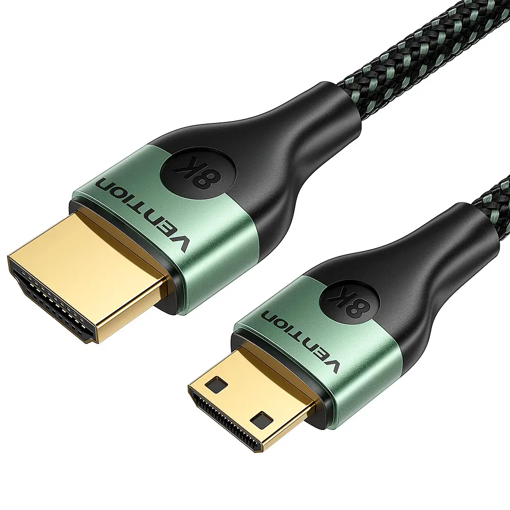 Відеокабель Vention AGJGF Mini HDMI - HDMI 2.1 8K 60 Гц 1 м зелений (AGJGF)
