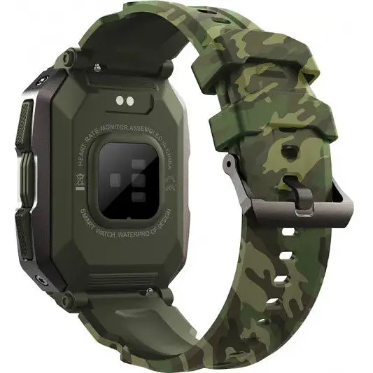 Смарт-годинник Lemfo C20 силіконовий ремінець Camouflage Green (16352-hbr) - фото 2
