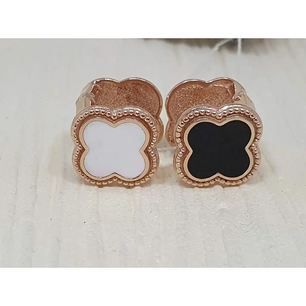 Золоті сережки Імперія золота Конюшина з емаллю. СБ929И - фото 8