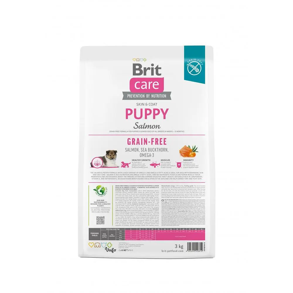 Сухий корм Brit Care Dog Grain-free Puppy для цуценят, беззерновий з лососем, 3 кг - фото 10