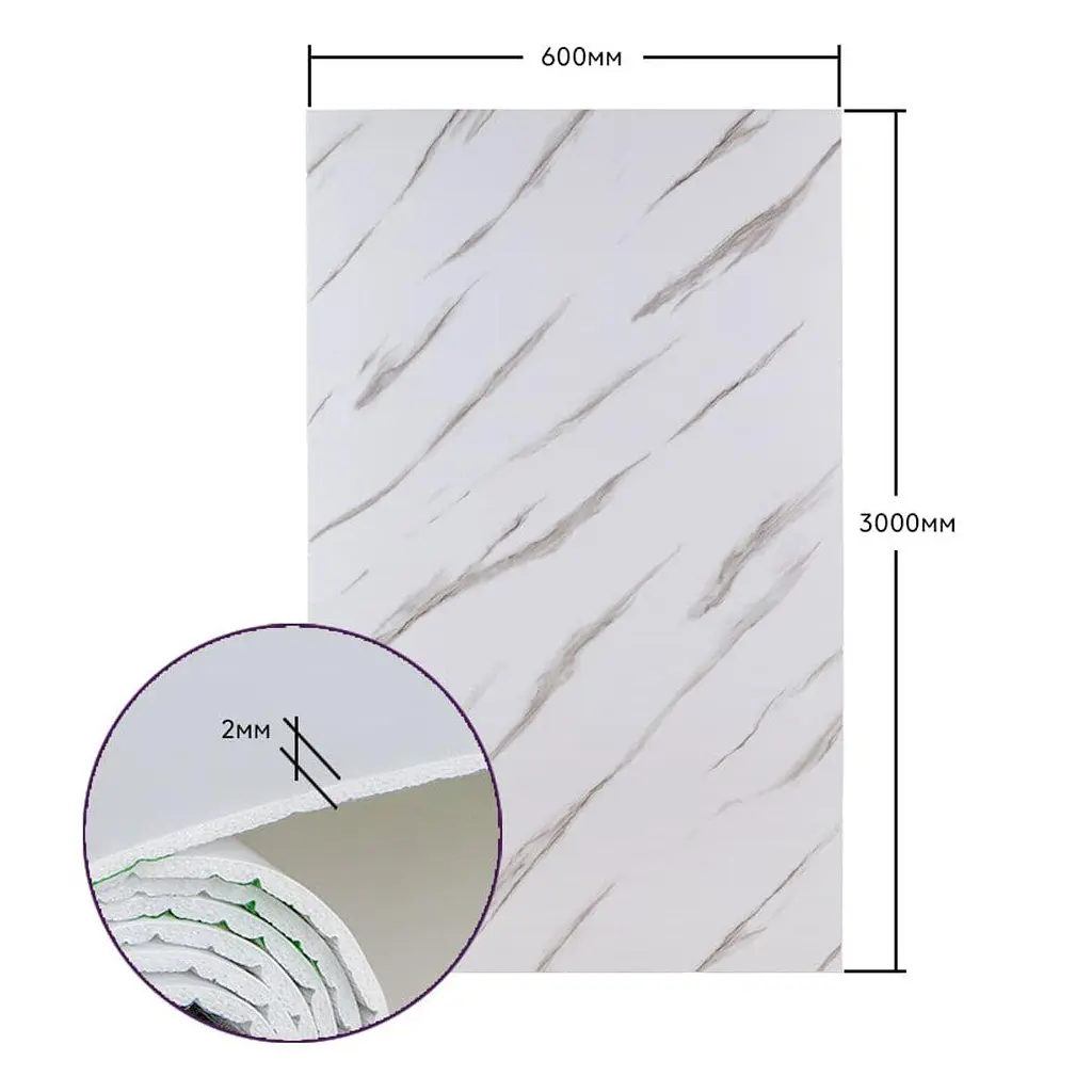 Самоклеюча стінова PET плитка Sticker Wall в рулоні 600х3000х2мм SW-00001691 - фото 3