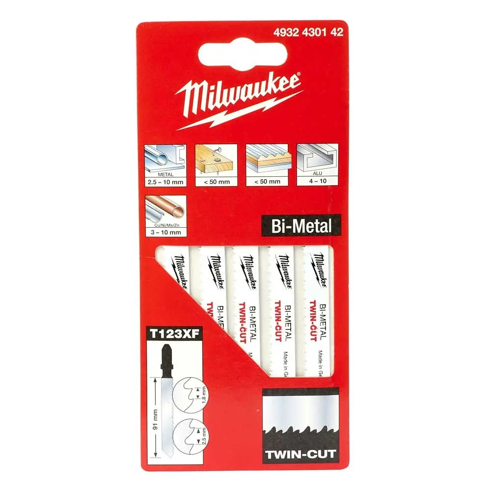 Полотно пиляльне для електролобзика T123XF Bi-Meta універсальне Milwaukee hoz0013967 - фото 4
