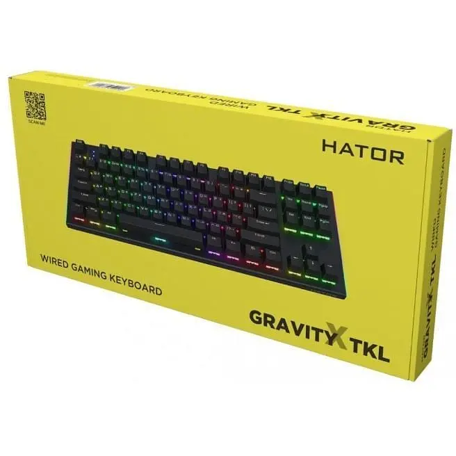 Клавиатура проводная Hator HTK-550 Gravity X TKL orange Black - фото 3