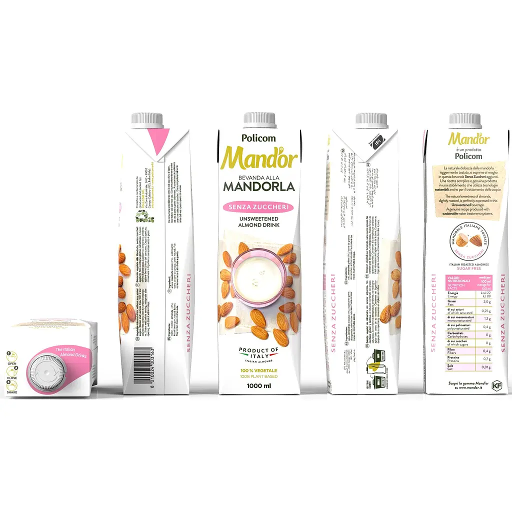 Напій Mandor мигдальний без цукру 1000 мл - фото 2