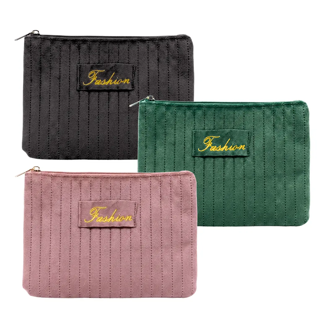 Косметичка жіноча плюшева Beauty LUXURY 21.5 см х 14 см WB-4011, рожева - фото 3