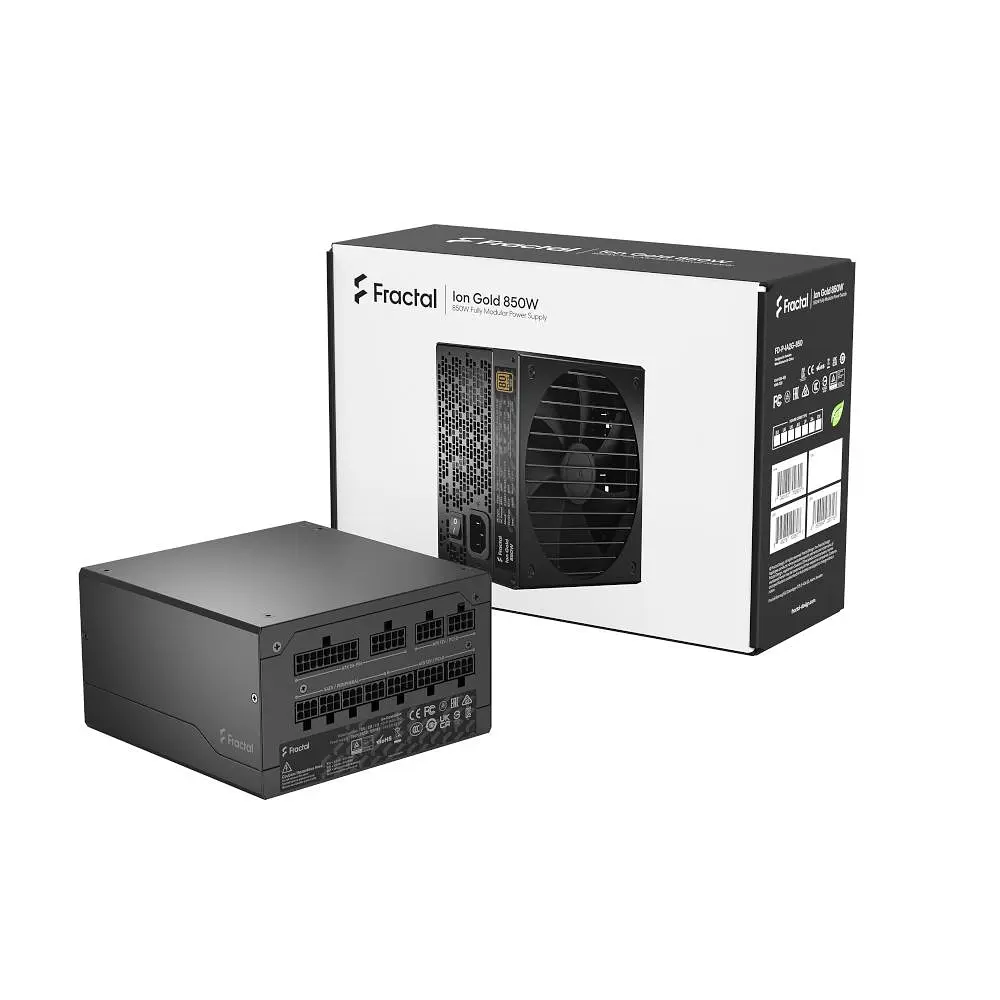 Блок живлення Fractal Design Ion 3 Gold 850W ATX 3.1 80+ Gold Black (FD-P-IA3G-850-EU) - фото 2