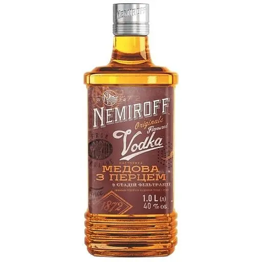 Набір: настоянка Nemiroff Originals Українська медова з перцем 40% 1 л х 2 шт. - фото 2