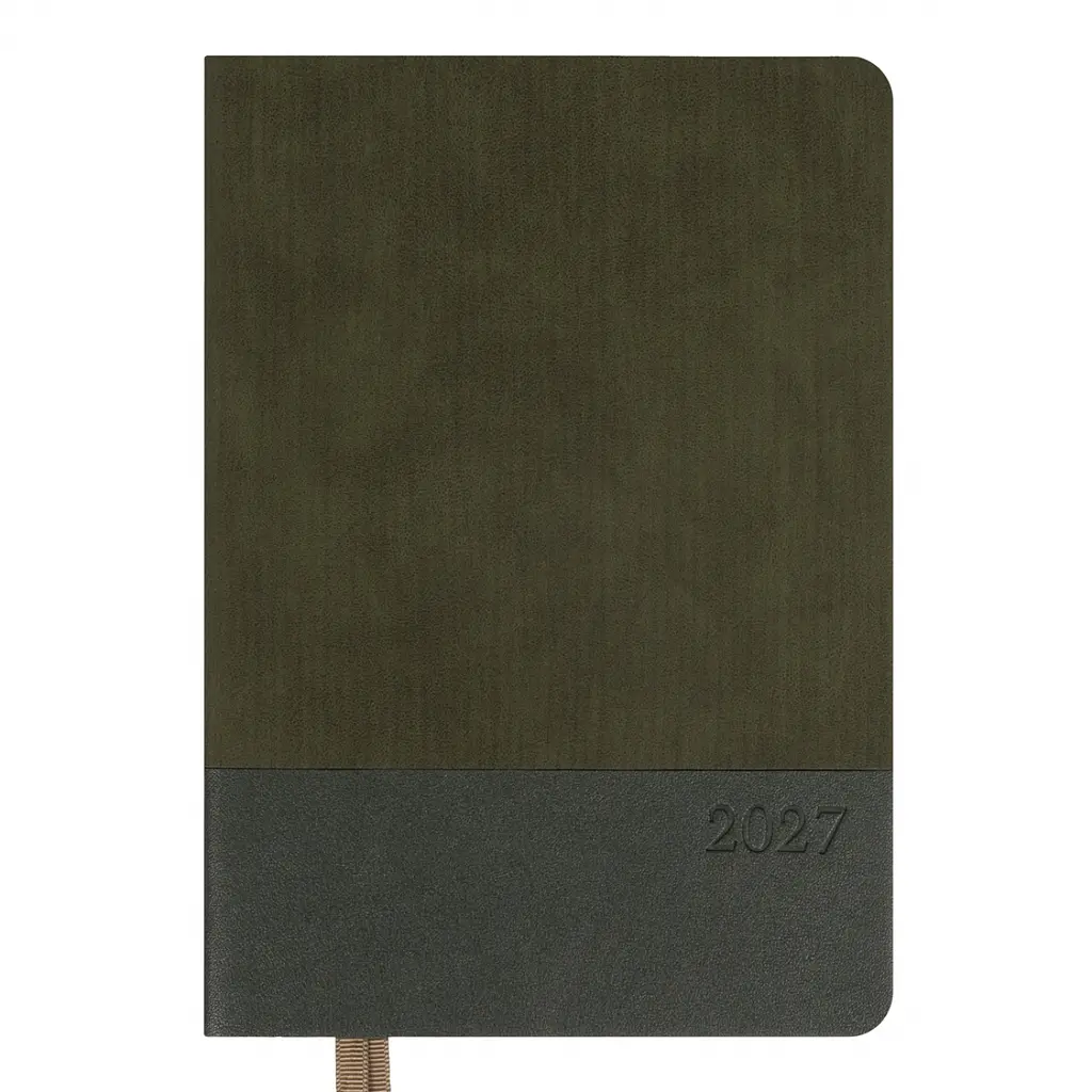 Щоденник діловий Leo Planner 2027 Velvet А5 м'який темно-зелений 368 сторінок (252721)