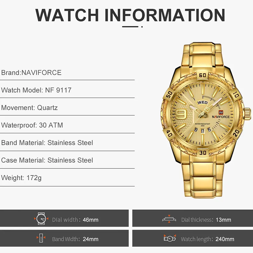 Годинник Naviforce Yacht Gold - фото 10