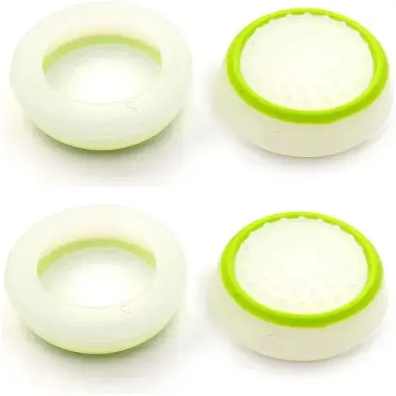 Накладки на стіки Thumb Grips 4-pack для PS4/PS5/Xbox White Green [122996] - фото 5