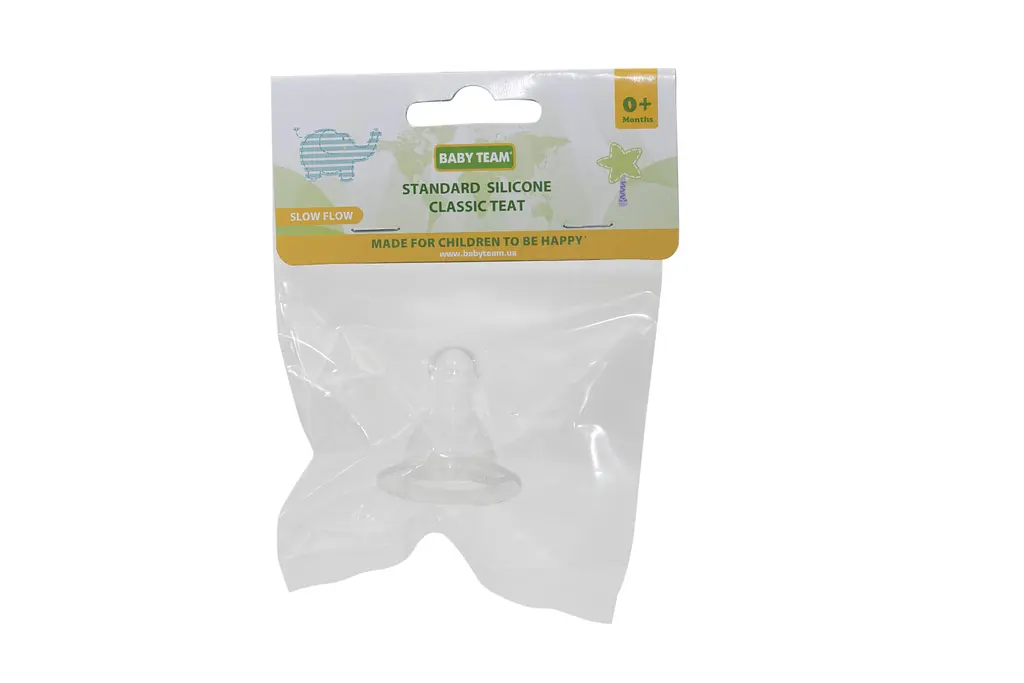 Соска силіконова Baby Team, класична, від 0 міс., повільний потік, 1 шт. (2200) - фото 2