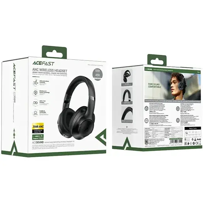 Гарнітура Acefast H4 ANC Bluetooth Black - фото 5
