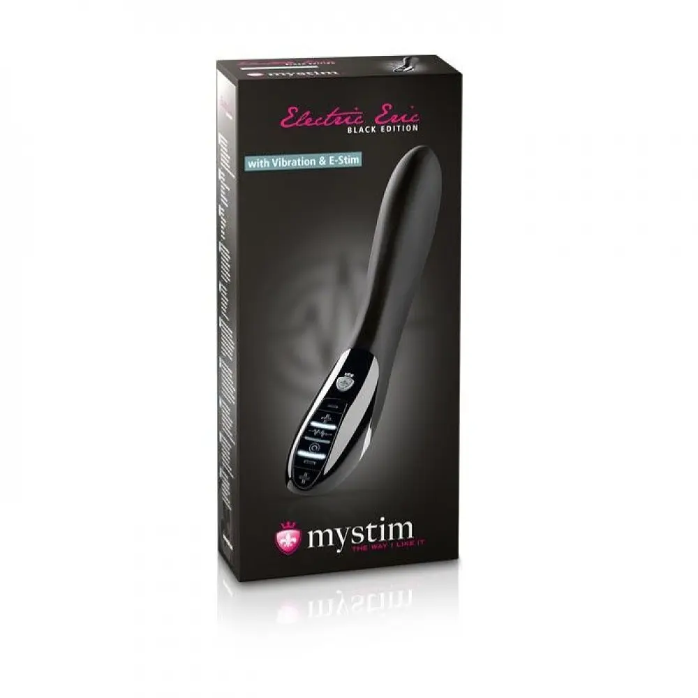 Вібратор Mystim Electric Eric eStim з електростимуляцією, 17х4 см. чорний - фото 3