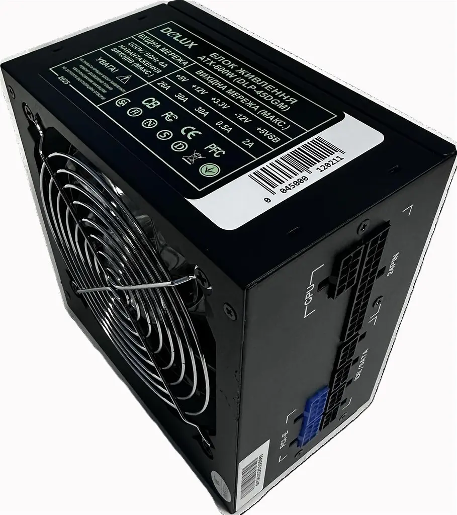 Блок живлення Delux DLP-45DGM 600W (DLP-45DGM) Black - фото 4