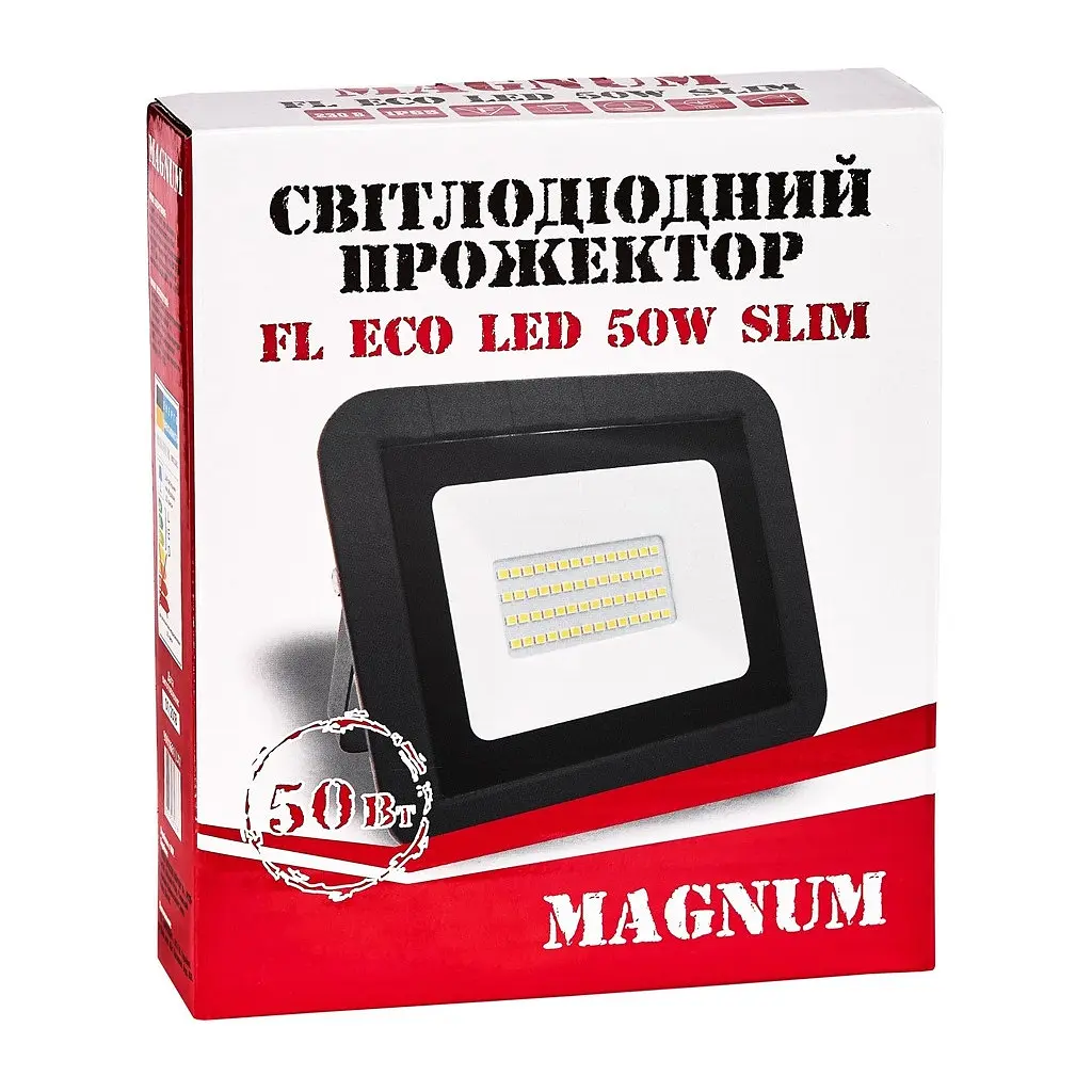 Прожектор MAGNUM FL ECO LED 50Вт slim 6500К IP65 (90011661) - фото 4