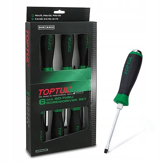 Набір викруток ударних TOPTUL (з шестигранником) 6 од. GAAE0613 - фото 2