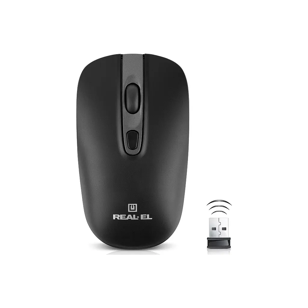 Мишка REAL-EL RM-350W Wireless Black/Gray (EL123200043) - фото 2