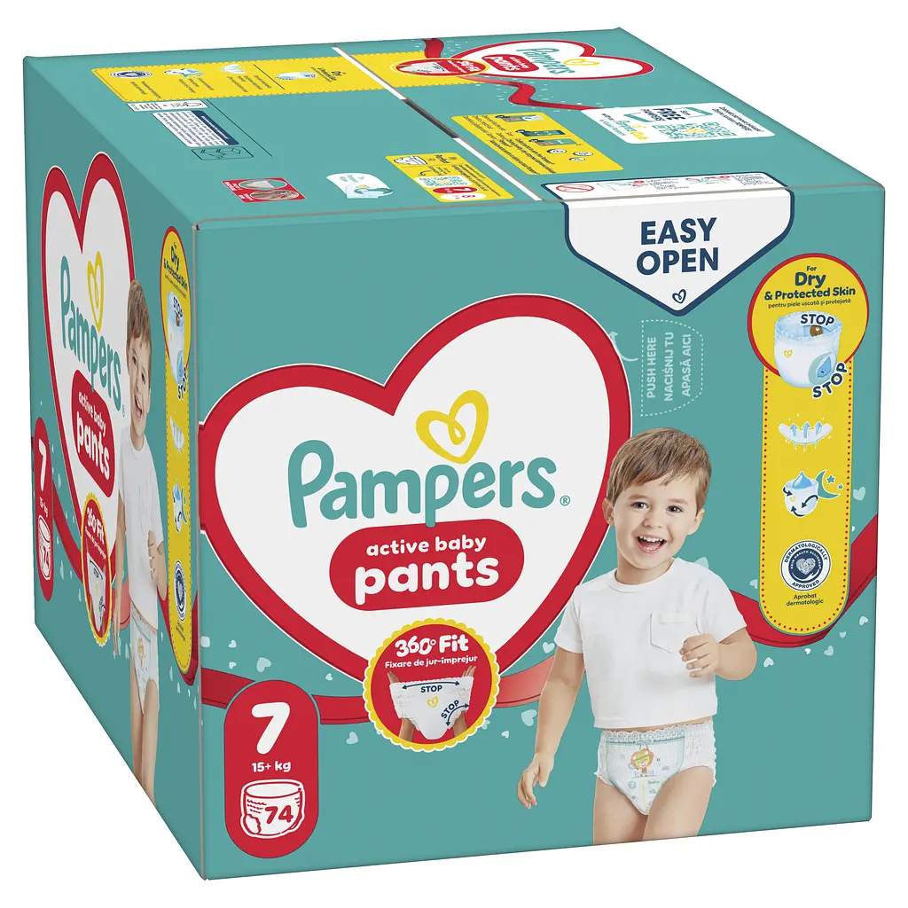 Підгузки-трусики Pampers Active Baby Pants Розмір 7 (15+ кг) 74 шт. - фото 2