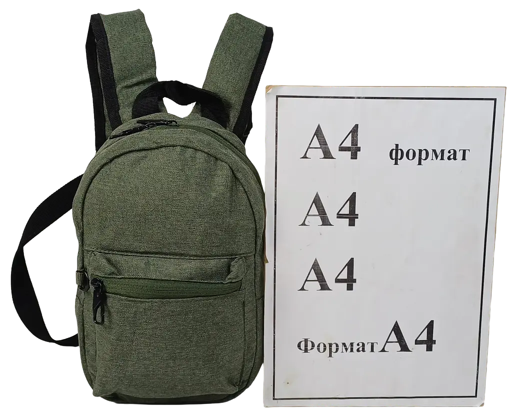 Рюкзак маленький антикріпкий LS з RFID 3 л 26,5х16,5х8 см Хакі - фото 10
