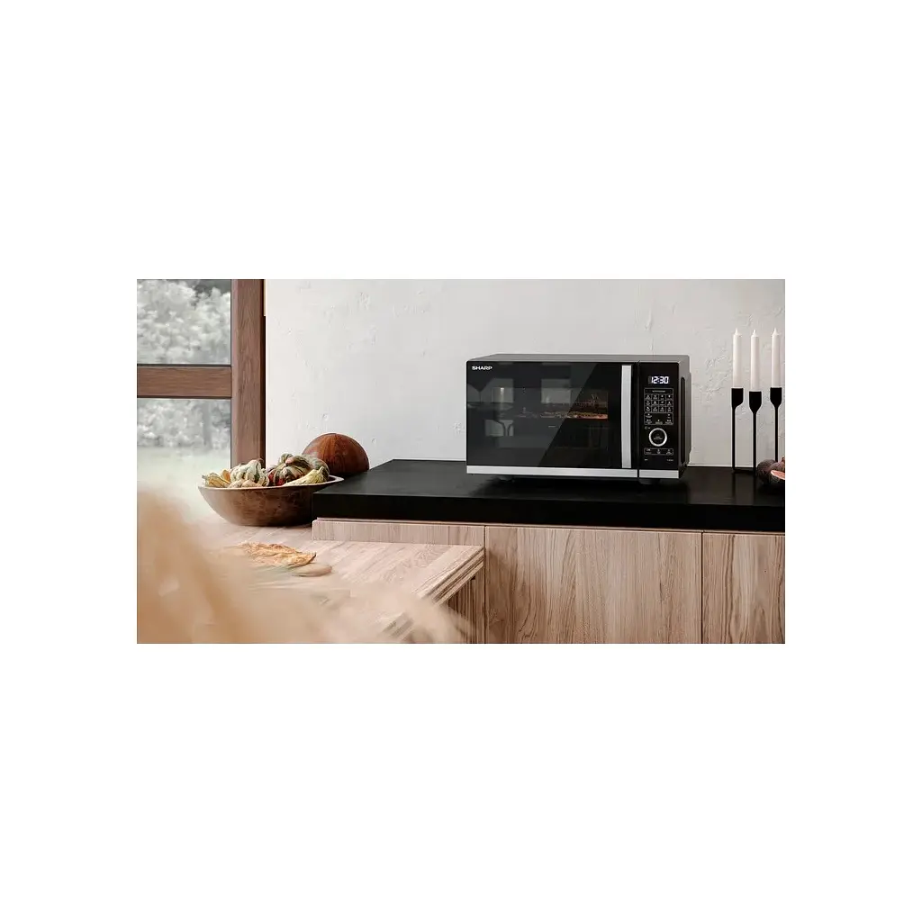 Мікрохвильова піч Sharp YC-QC254AE-B - фото 9