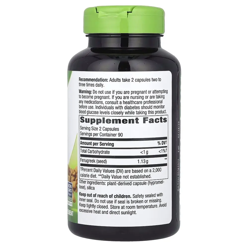 Натуральна добавка Nature's Way Fenugreek Seed, 180 вегакапсул - фото 2