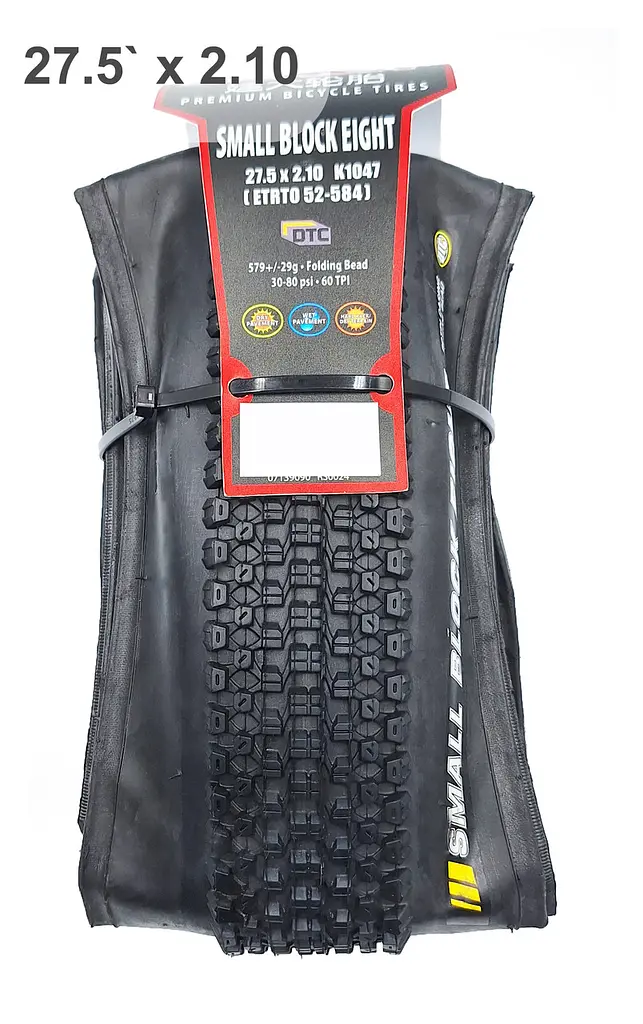 Покришка складна велосипедна Kenda Small Block Eight K1047 27.5х2.10 напівслік корд 60 TPI (G0001351) - фото 4