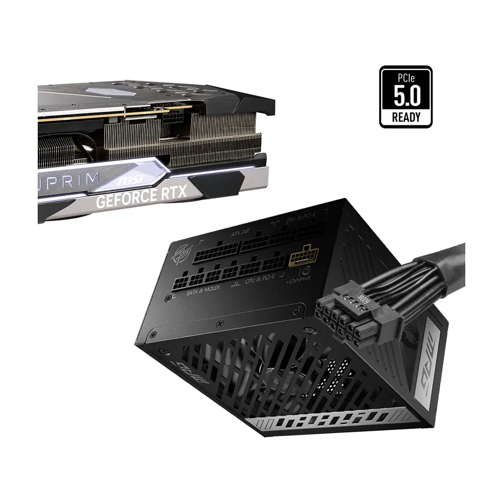 Блок живлення MSI 1000W (MPG A1000G PCIE5) - фото 4