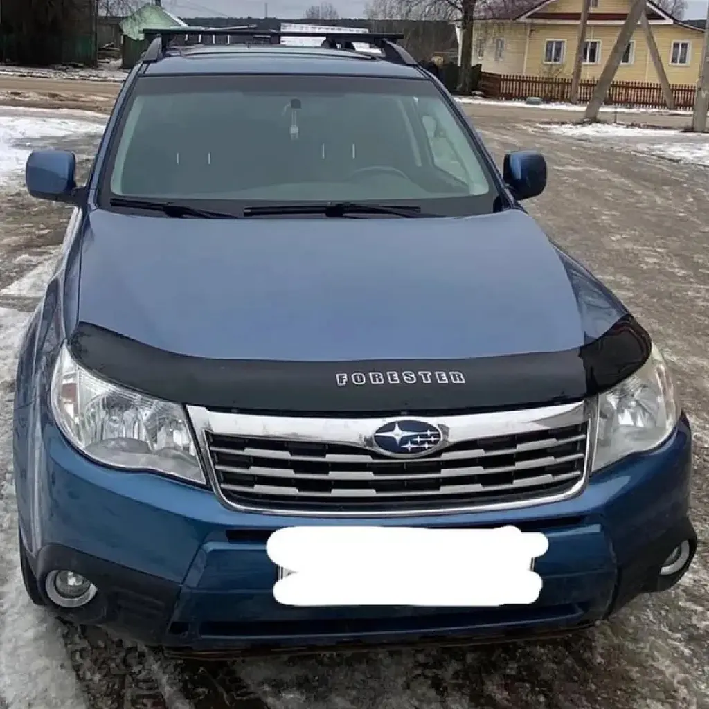 Дефлектор капоту мухобійка для Subaru Forester 2008-2012 Євро Кріплення (Vip Tuning) - фото 2