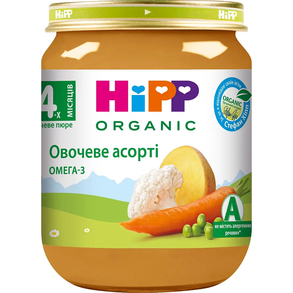 Органічне пюре HiPP Овочеве асорті 125 г