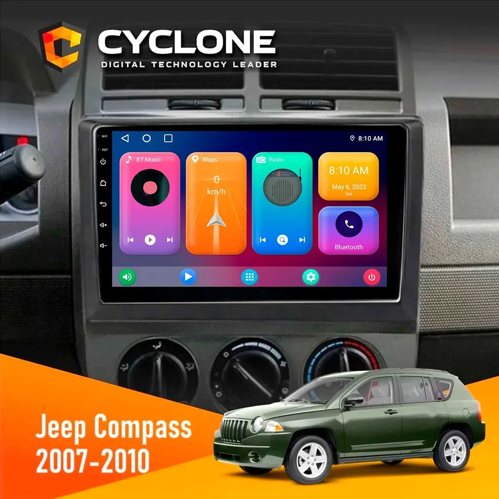 Штатна магнітола Jeep Compass 2007-2010 Cyclone C10-001 2x32 CPL Cyclone (НФ-00004337)