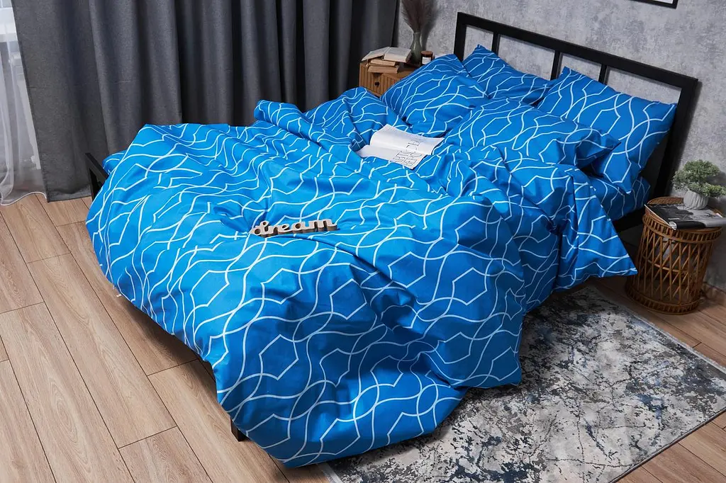 Пододеяльник Moon&Star Микросатин Premium Ocean Breeze Двуспальный 175x210 см - фото 4