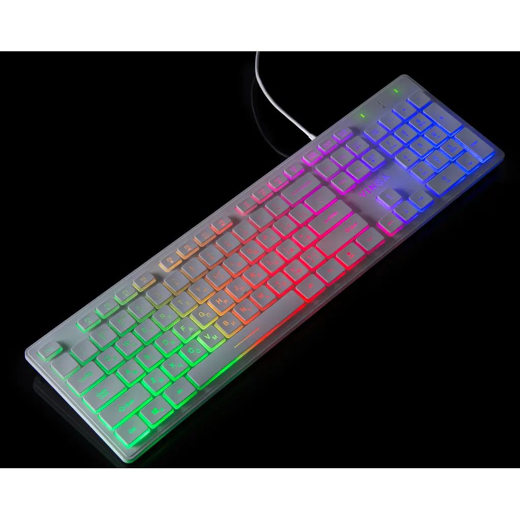 Клавіатура Vinga KB410 White - фото 3