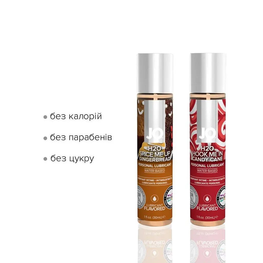 Набір лубрикантів System JO Naughty or Nice Gift Set Candy Cane & Gingerbread (2х30 мл) - фото 3
