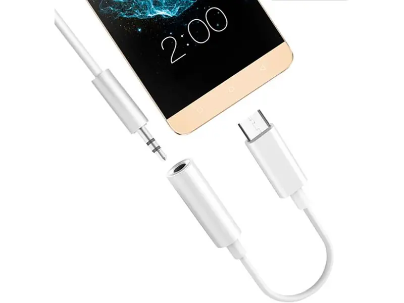 Перехідник Lapara LA-Type-C-Audio-3.5mm white (USB Type-C Male - Audio AUX mini jack 3,5 mm Female) - фото 4