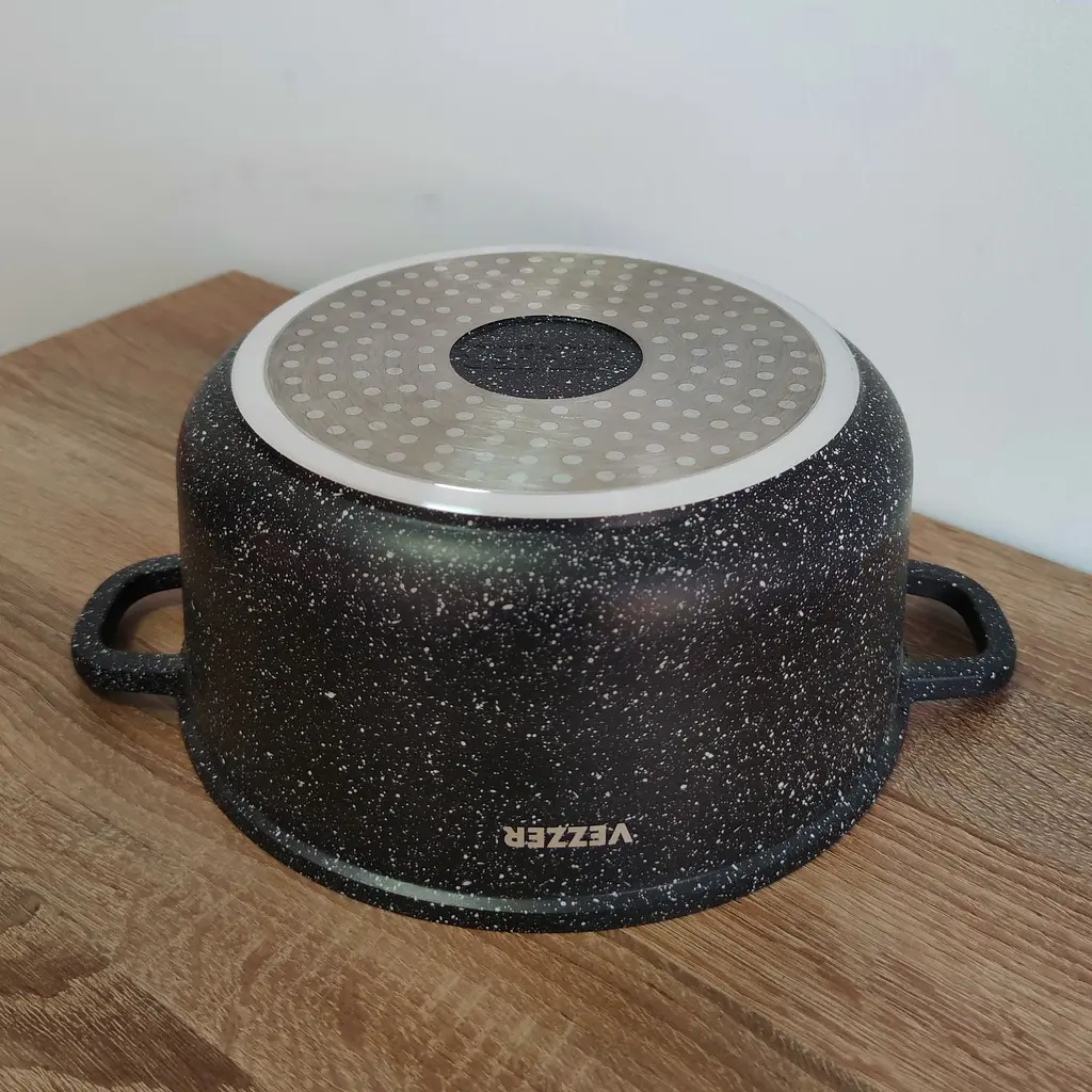 Каструля Vezzer з кришкою 32 см 9.9 л чорна (VZ8051) - фото 6