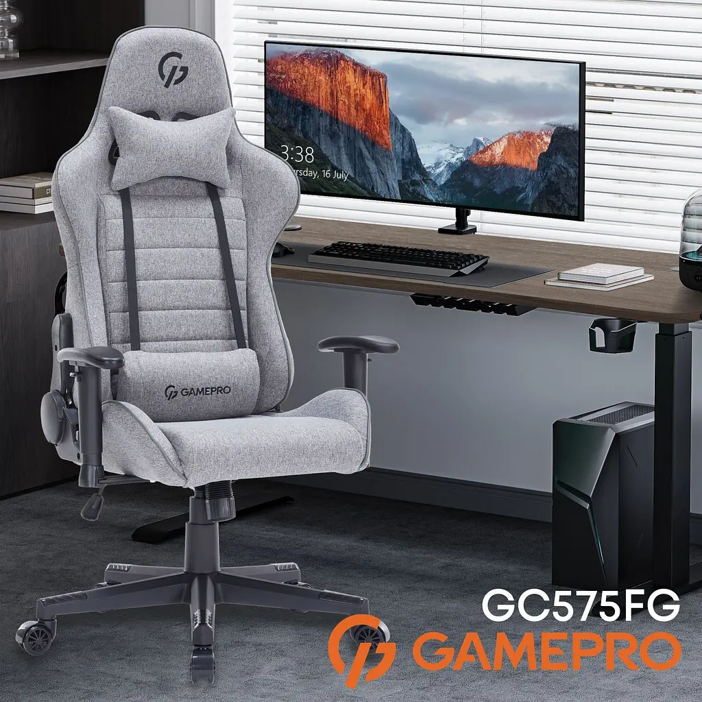 Геймерское кресло GamePro GC575FG Fabric Gray [163693] - фото 15
