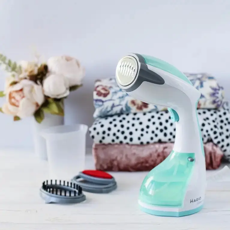 Ручной вертикальный отпариватель Magio MG-326 паровой утюг для одежды 0.26 л 1200 Вт Белый с зеленым - фото 3