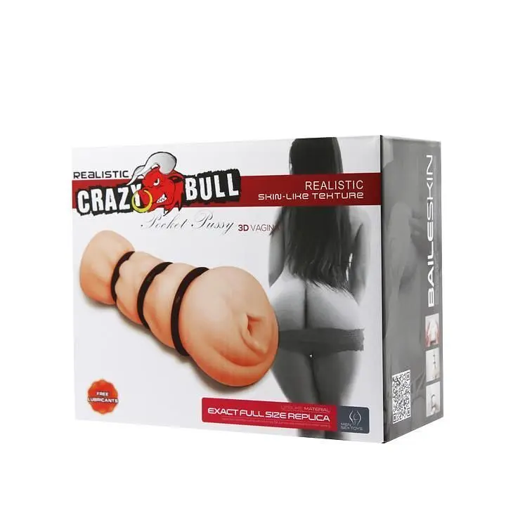 Мастурбатор Crazy Bull Pocket Pussy 3D (тілесний) - фото 7
