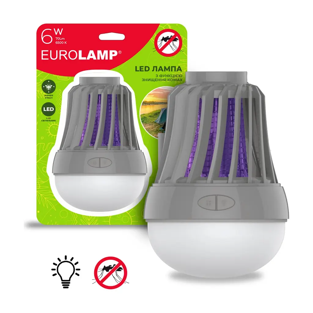 Інсектицидна лампа Eurolamp 6W IPX4 3хААА (MK-6W(LAMP)) (4262380660205) - фото 2