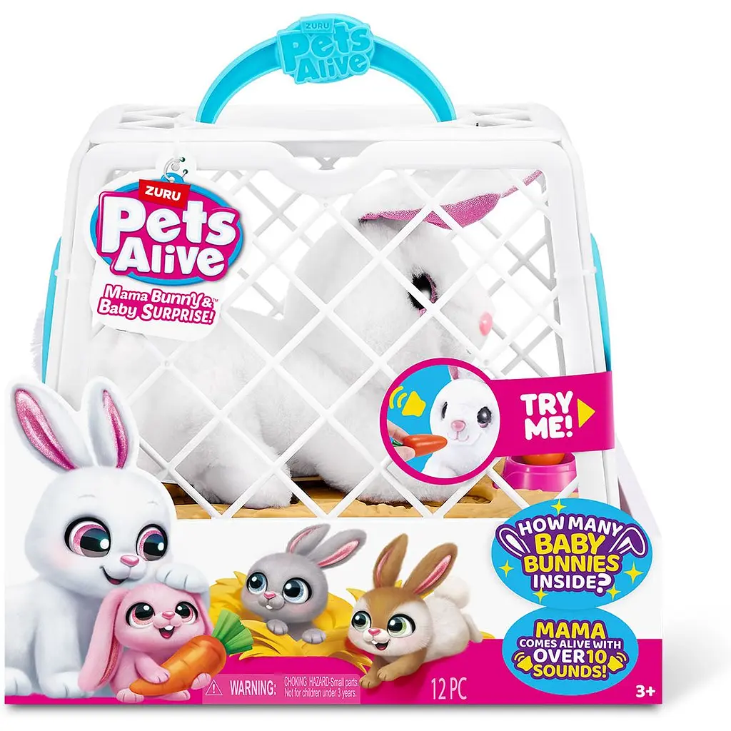 Інтерактивний ігровий набір Pets & Robo Alive серії "Mama & Baby Surprise" S1 Мама кролиця з сюрпризом (9554) - фото 2