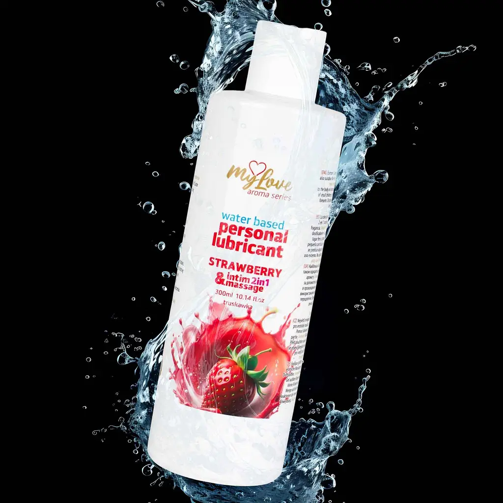 Лубрикант Boys Of Toys MyLove Aroma Series IntimMassage Strawberry 2в1 та масажний гель, 300 мл - фото 4