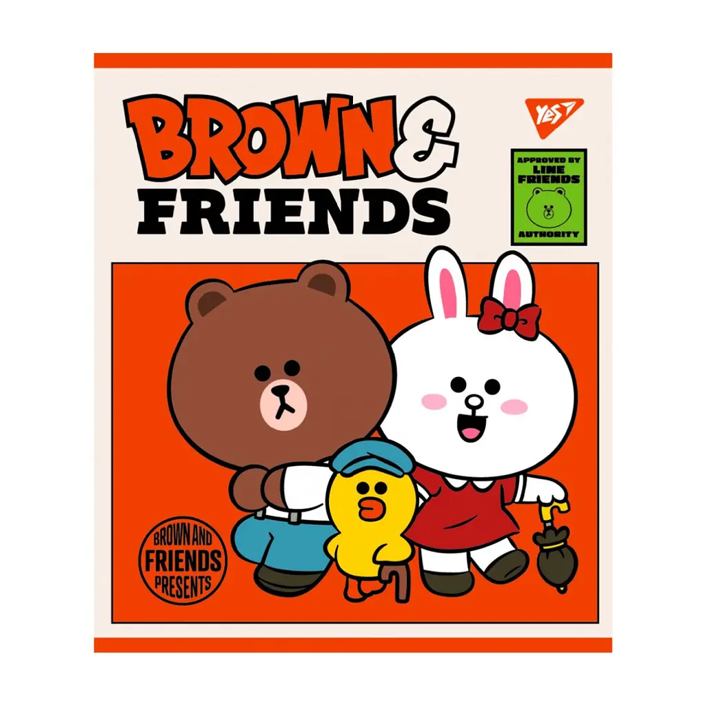 Зошит Yes А5 Line Friends 12 аркушів лінія (766806), в асортименті - фото 3