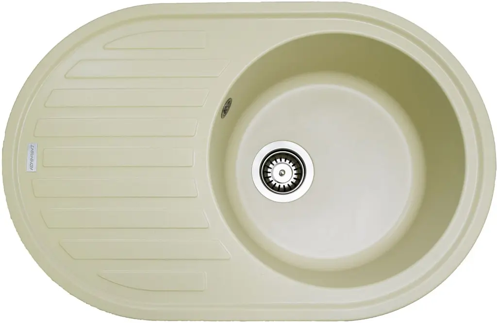 Кухонна мийка Adamant ELLIPSIS ivory 765x495x200 мм, з крилом 76,5 см - фото 3